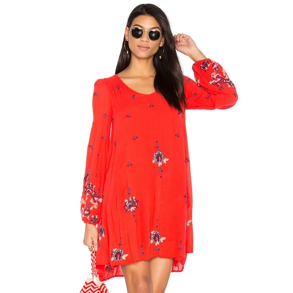 NWT Free People Oxford Embroidered Mini Dress - Picture 1 of 5